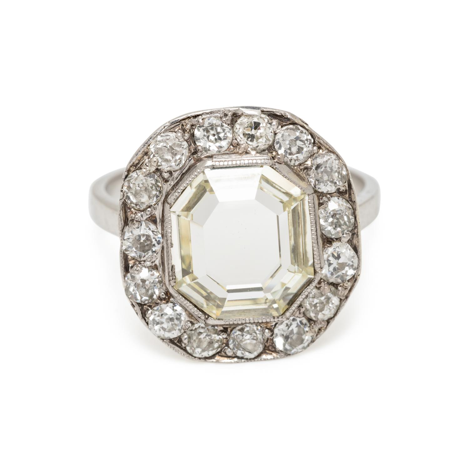 ANTIQUE, PORTRAIT DIAMOND AND DIAMOND RING