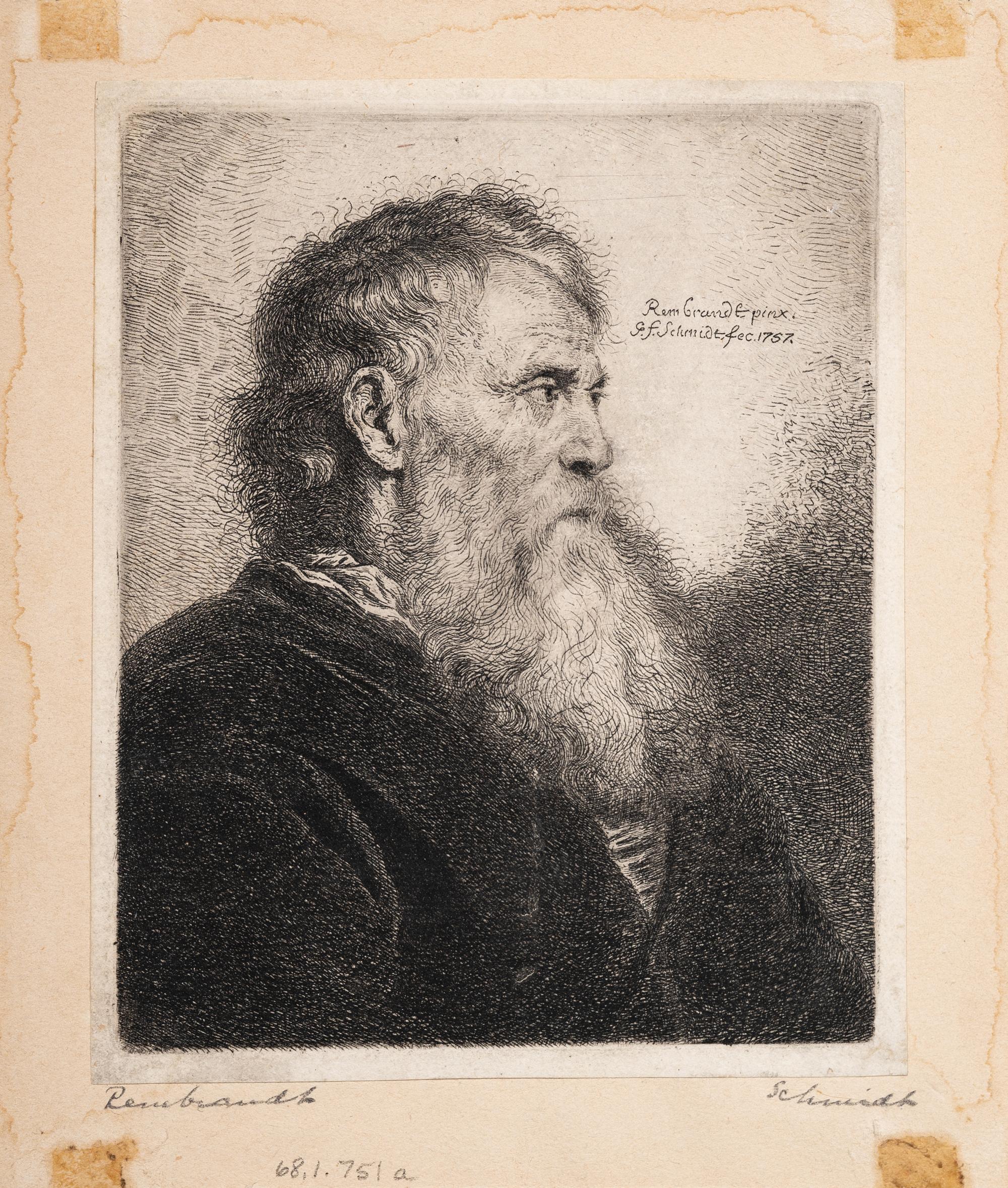 A group of three prints after Rembrandt