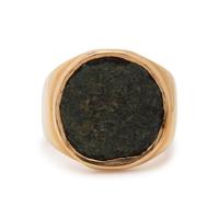 YELLOW GOLD AND COIN RING