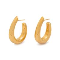 TIFFANY & CO., YELLOW GOLD HOOP EARRINGS