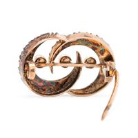 FRENCH, VICTORIAN, DIAMOND AND PEARL BROOCH