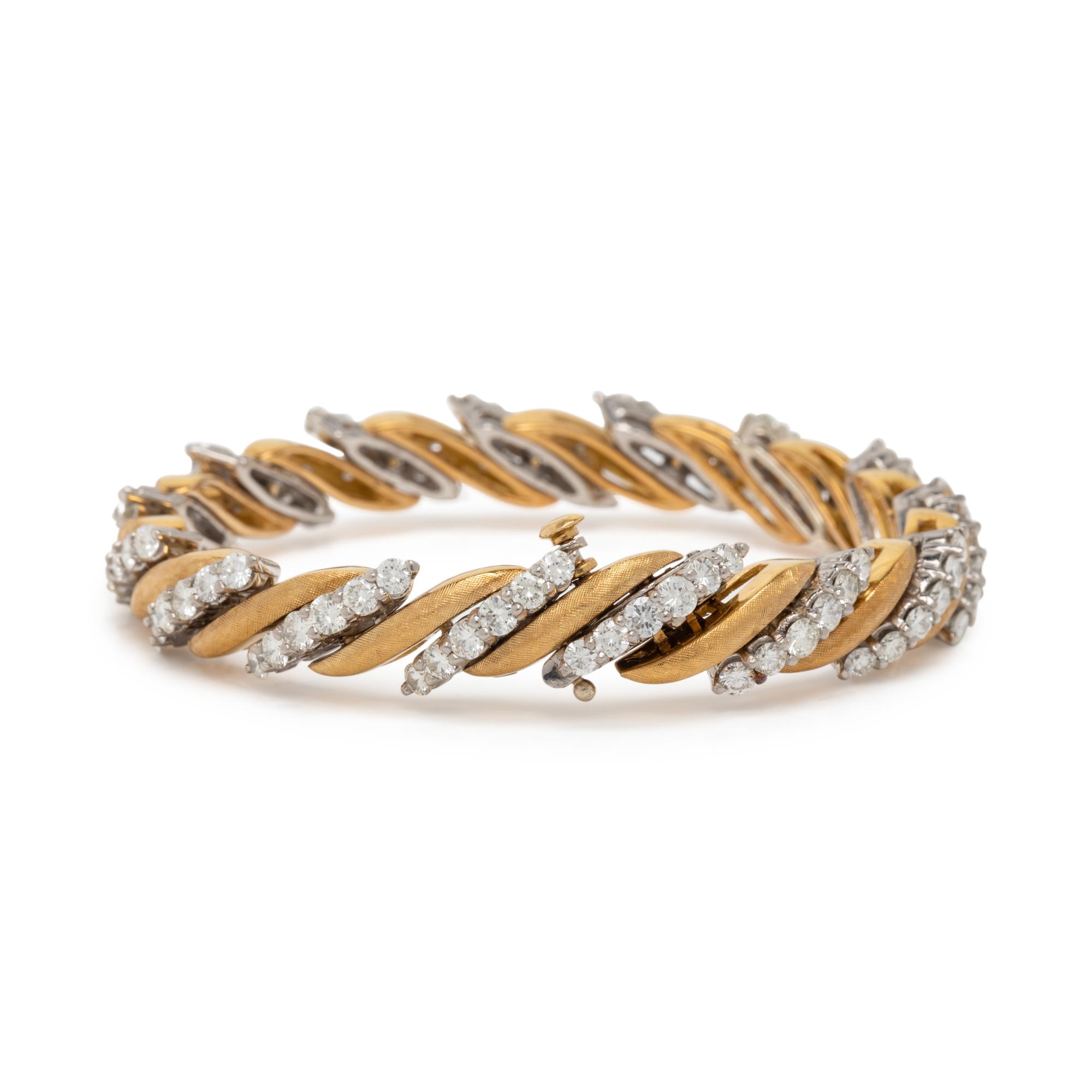 BICOLOR GOLD AND DIAMOND BRACELET