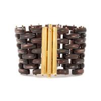 Angela Pintaldi, Two Mother-of-Pearl and Yellow Gold Bracelets