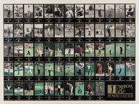 An Uncut Sheet of 1998 Masters Champions of Golf Cards (Tiger Woods Rookie)