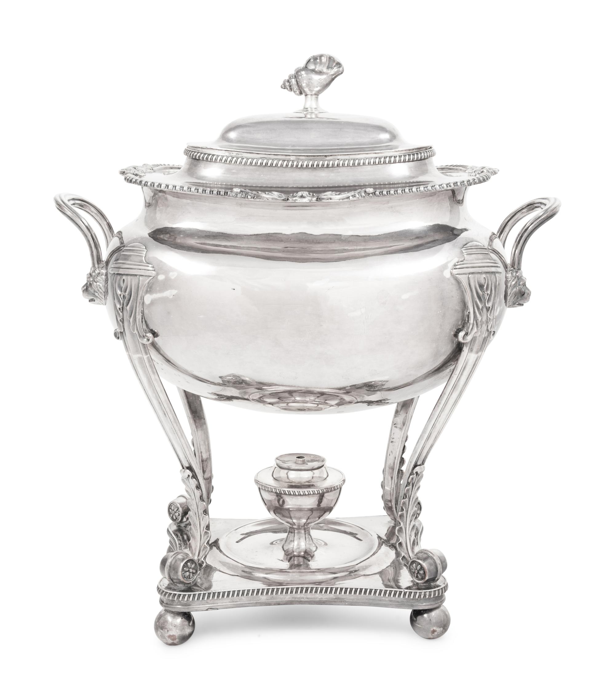 An English Silver-Plate Tea Urn