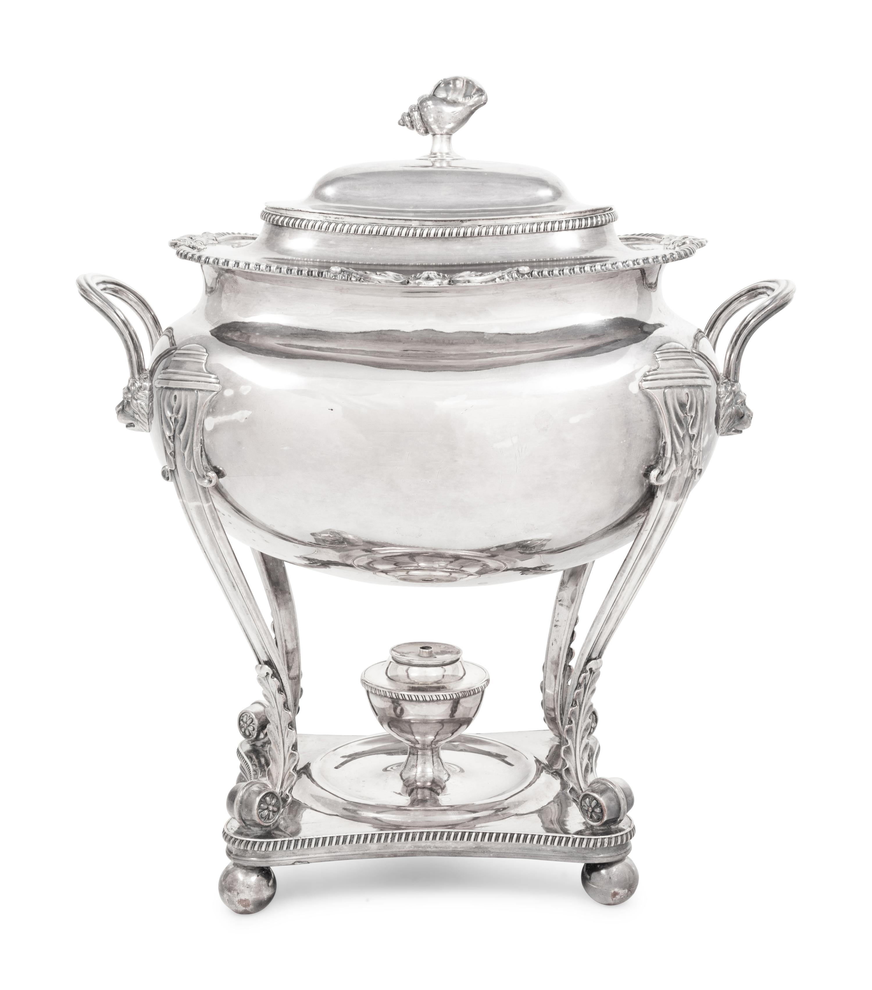 An English Silver-Plate Tea Urn