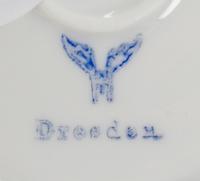 A Dresden Porcelain Partial Tea Service, Height of teapot 5 inches.