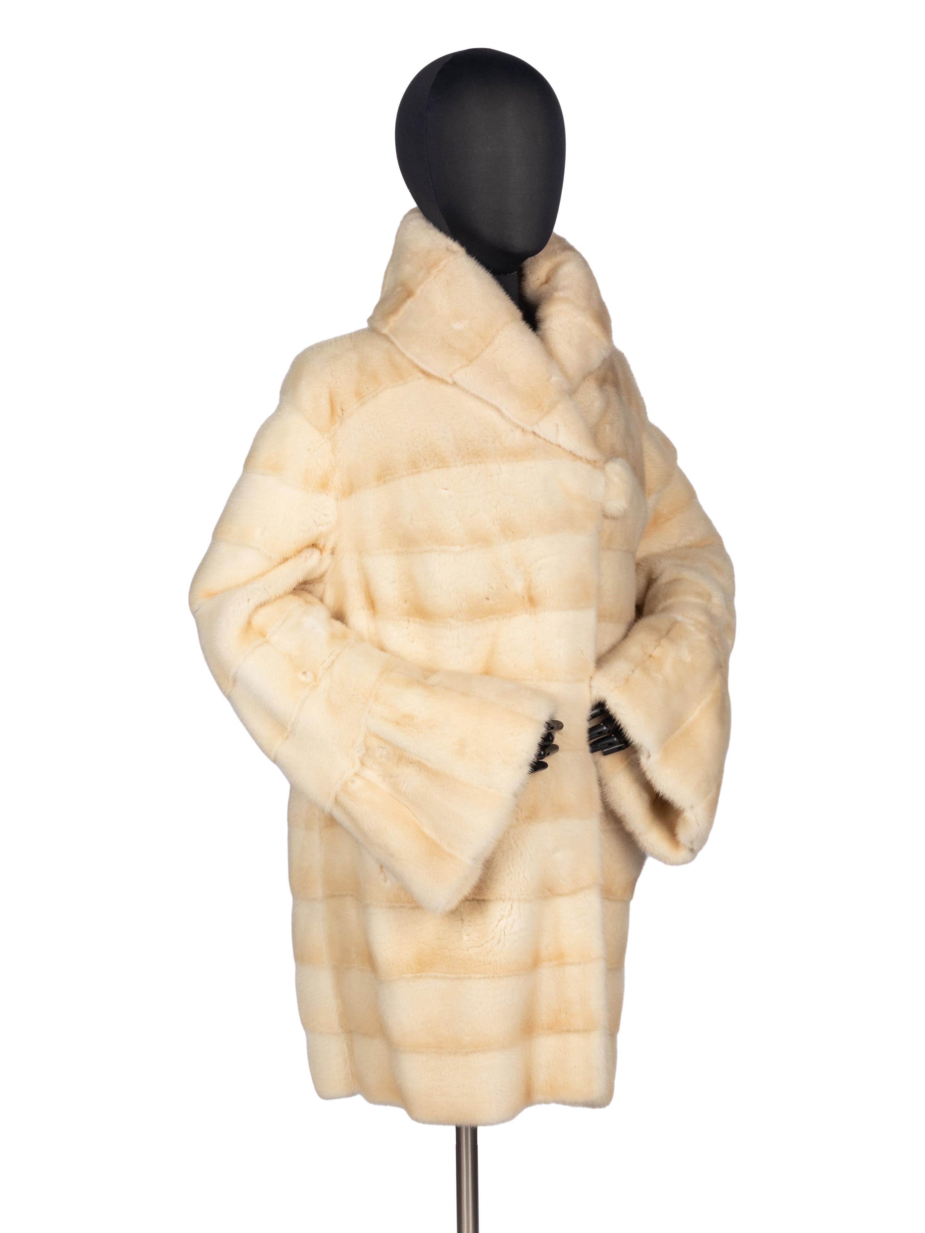 Giuliana Teso White Mink Jacket