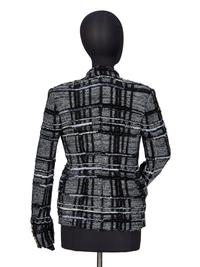 BALMAIN, PLAID KNIT TWEED BLAZER
