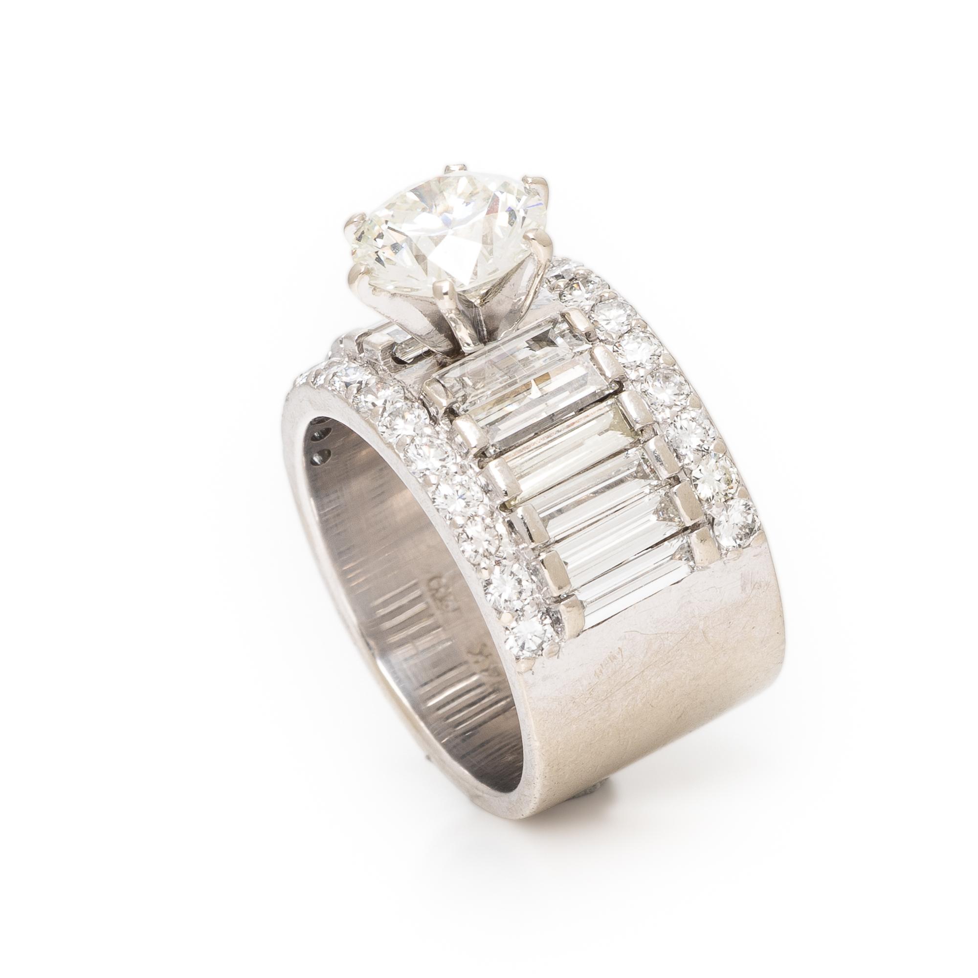 Diamond and White Gold Ring