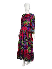 Oscar de la Renta, Floral Print Gown