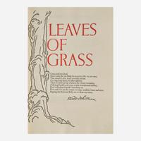 [Literature] [Grabhorn Press] Whitman, Walt Leaves of Grass Comprising All the Poems Written by Walt Whitman Following the Arrangement of the Edition of 1891-'2