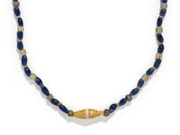 A Roman Gold and Glass Bead Necklace
