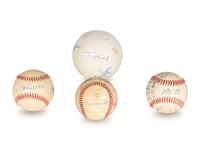A Group of Signed Autograph Baseballs and One Signed Autograph Softball,