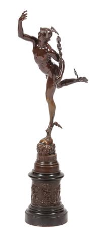 A Bronze Figure Height 27 1/2 inches. — AFTER GIAMBOLOGNA (Flemish, 1529-1608)