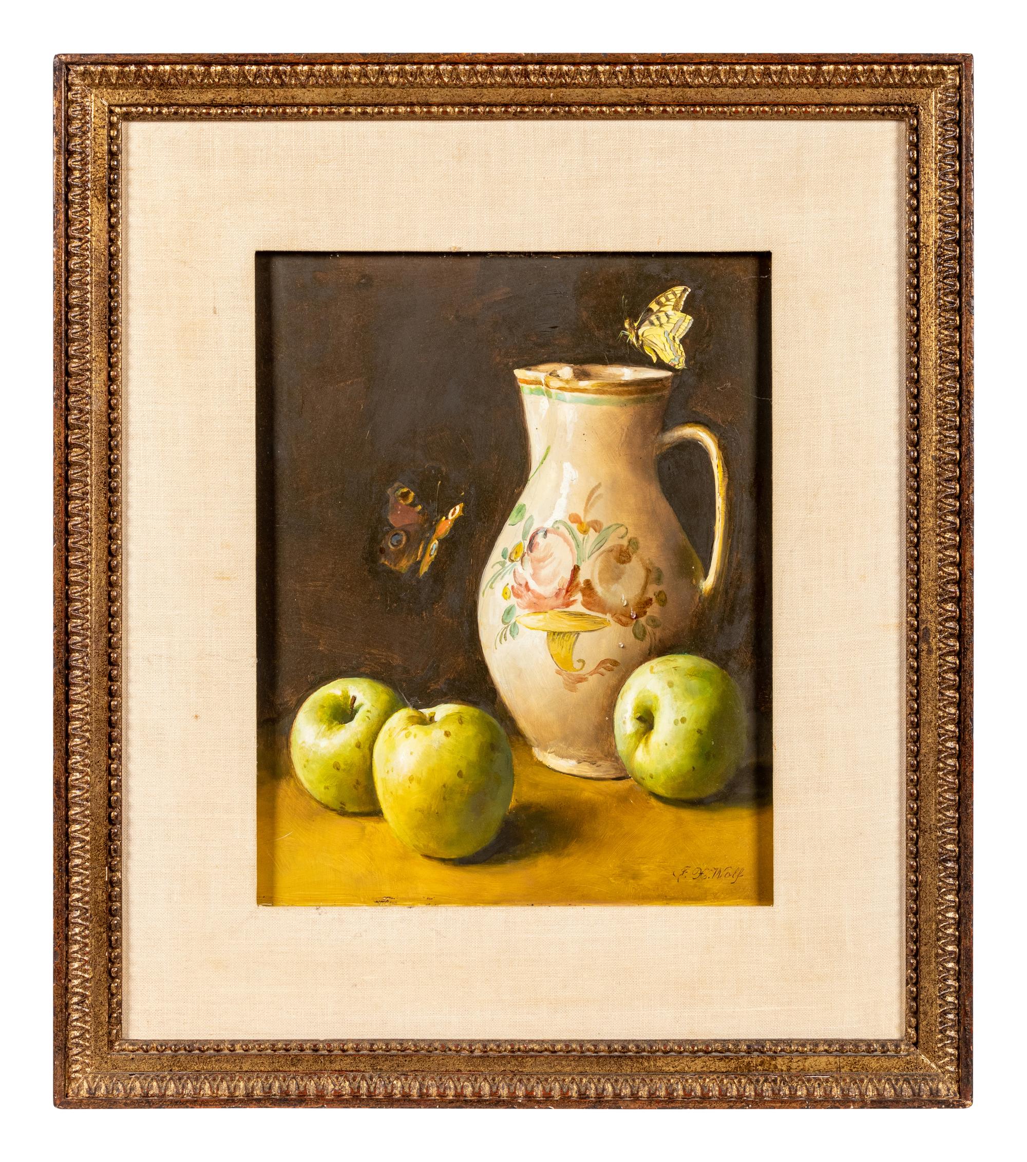 Still Life with Apples, Butterflies, and Pitcher