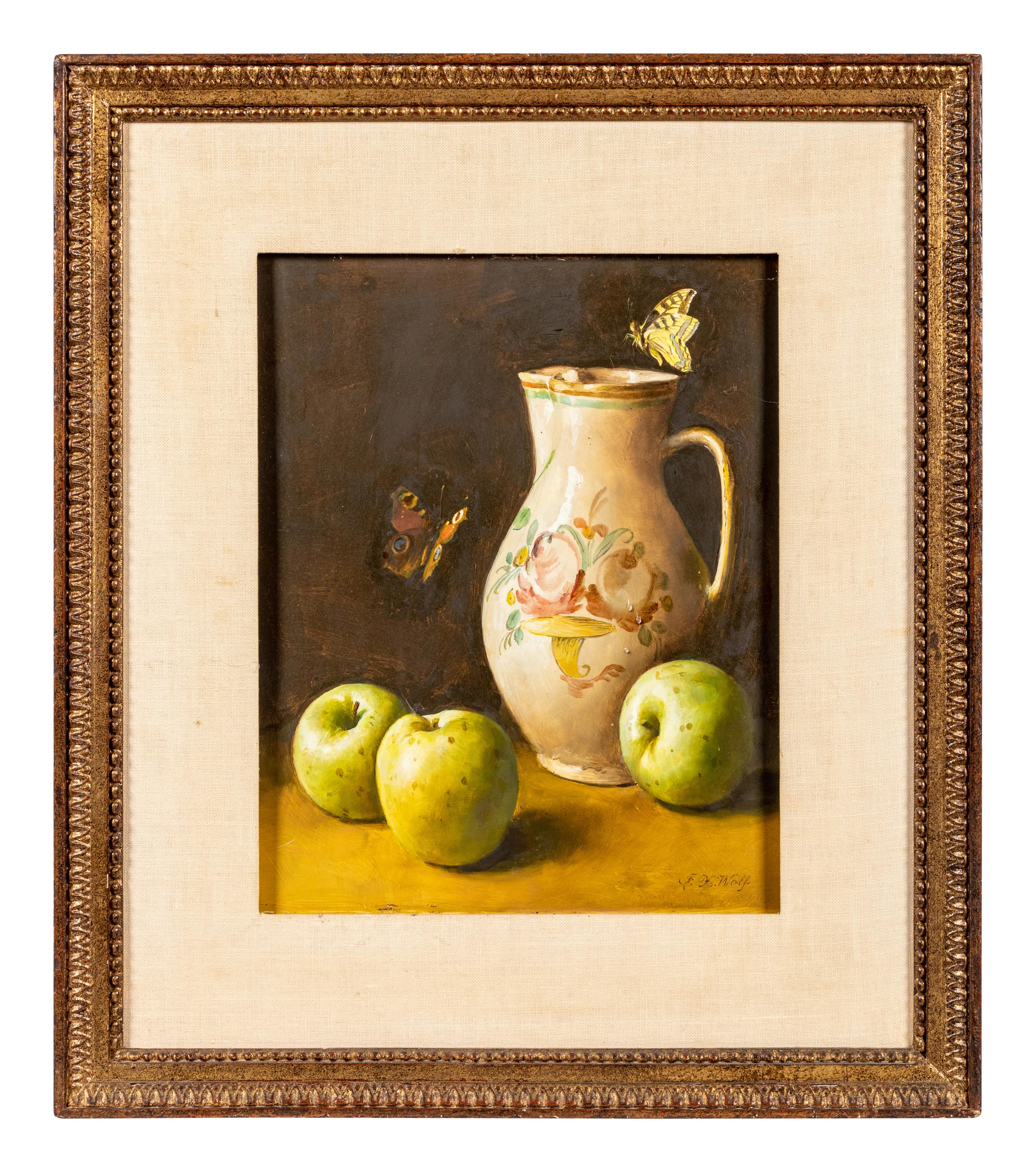 Still Life with Apples, Butterflies, and Pitcher