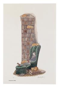 GOREY, Edward (1925-2000). Bibliophile with Cats. [New York: Gotham Book Mart, 1996].