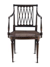 A Regency Style Painted Armchair