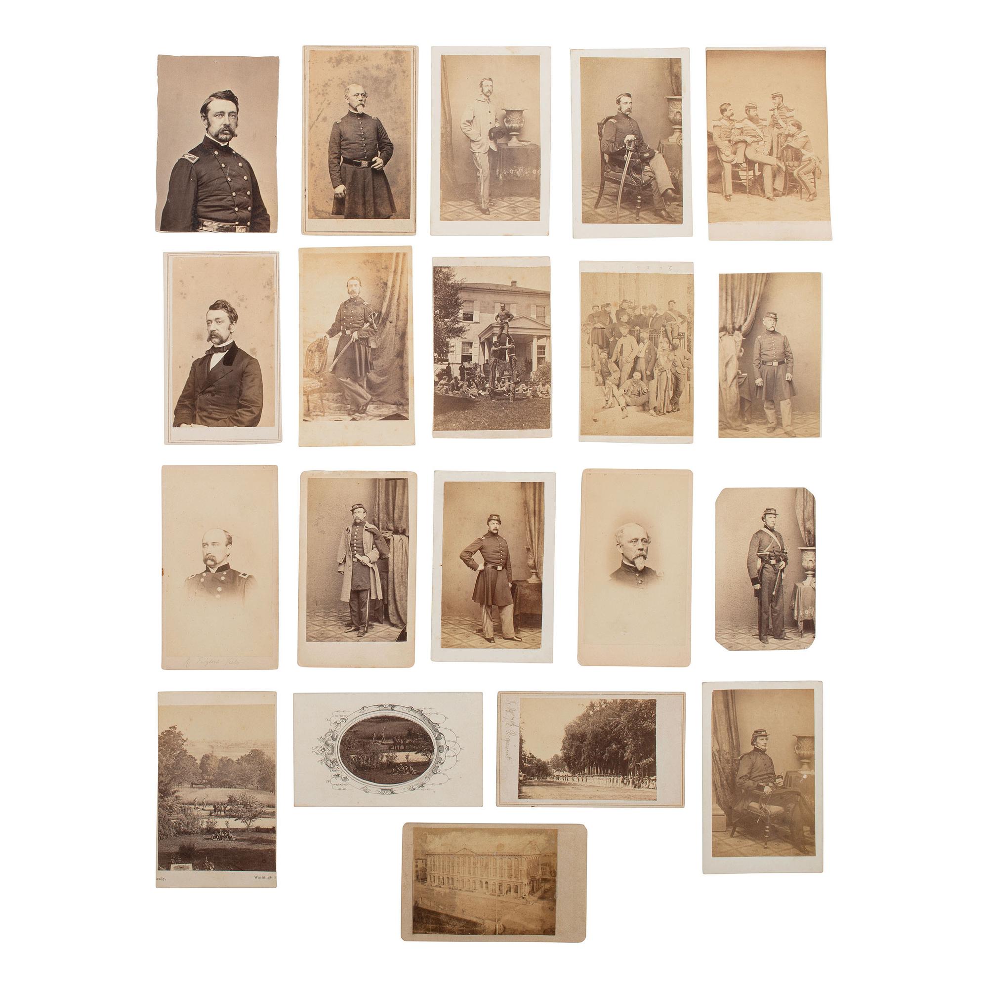 [Civil War] Group of 20 Carte de Visites of the 7th New York State Militia, incl. Marshall Lefferts.