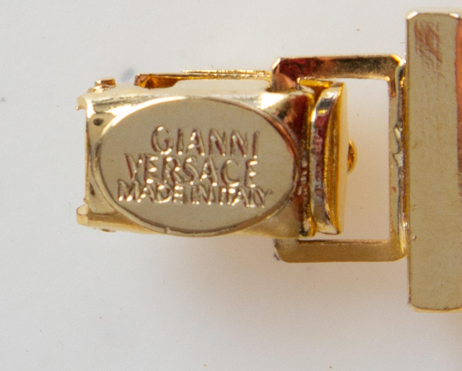 A Gianni Versace Double Strand Bracelet, 7" X .5".
