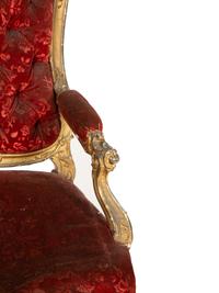An Italian Rococo Style Giltwood Armchair