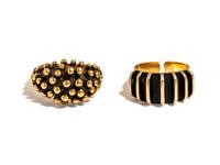 PAIR OF YELLOW GOLD RINGS