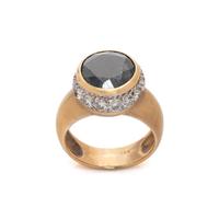 BLACK DIAMOND AND DIAMOND RING