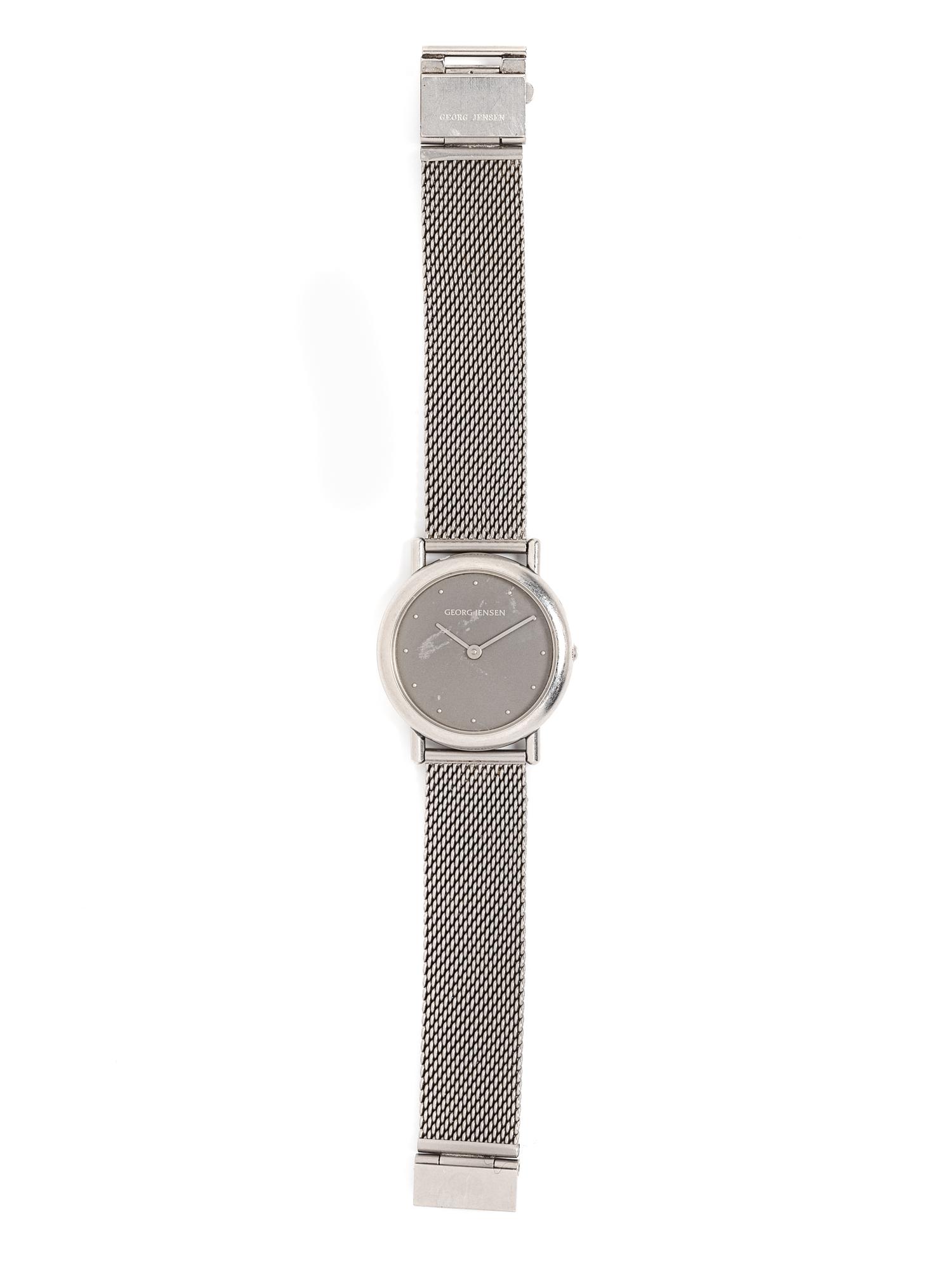 A Stainless Steel Wristwatch, Georg Jensen,
