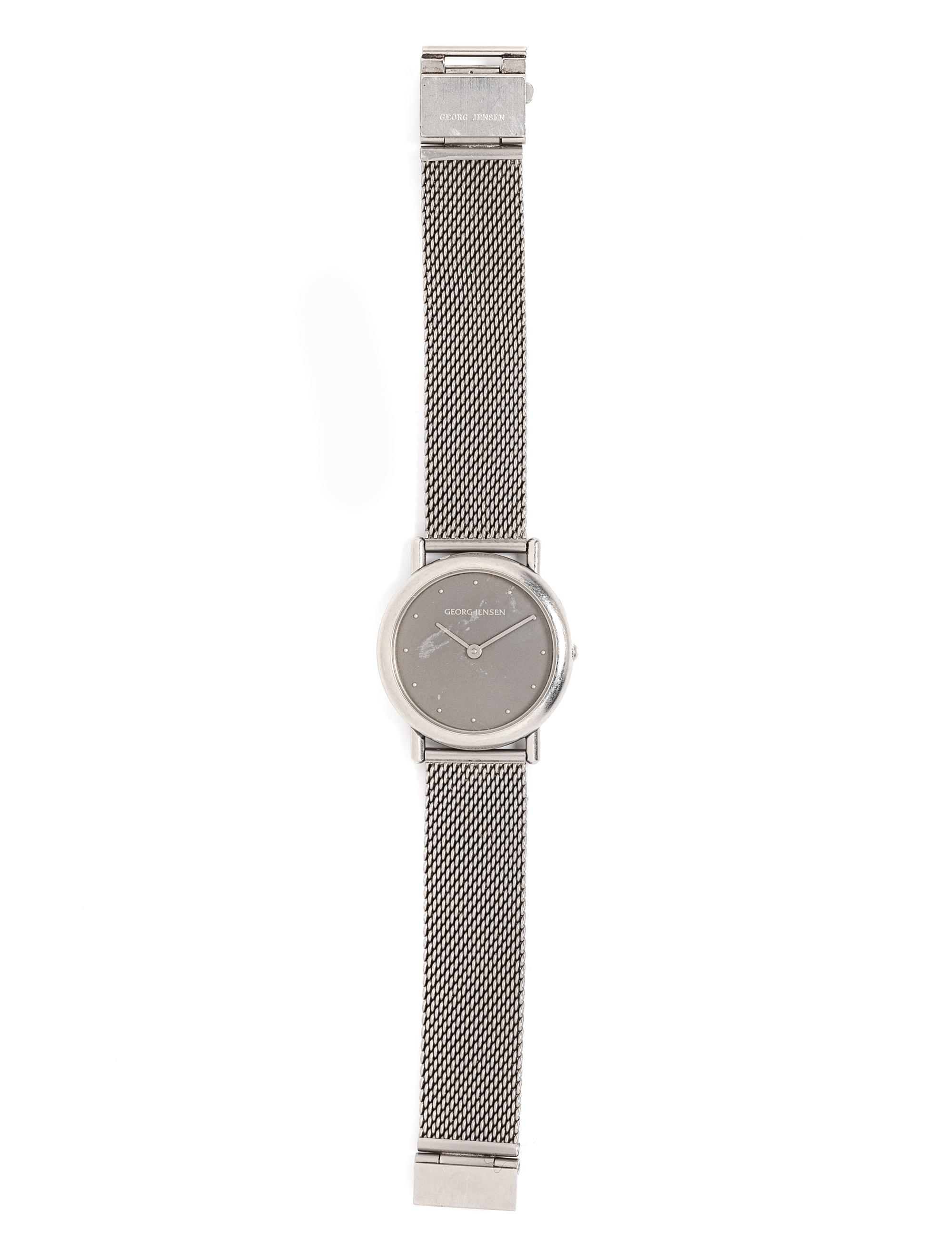A Stainless Steel Wristwatch, Georg Jensen,