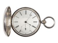 [WATCHES]. A group of 3 pocket watches, including one inscribed with a patriotic motif.