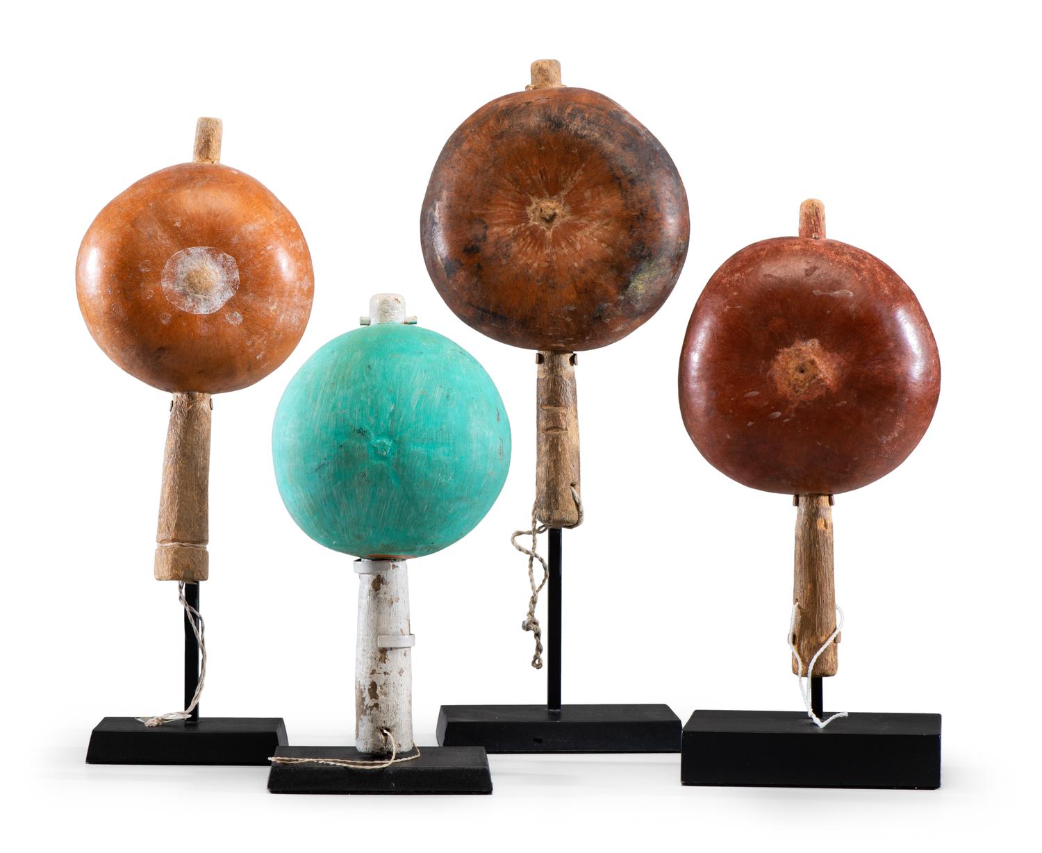 Pueblo Gourd Rattles Lot is located and will ship from Cincinnati, Ohio.