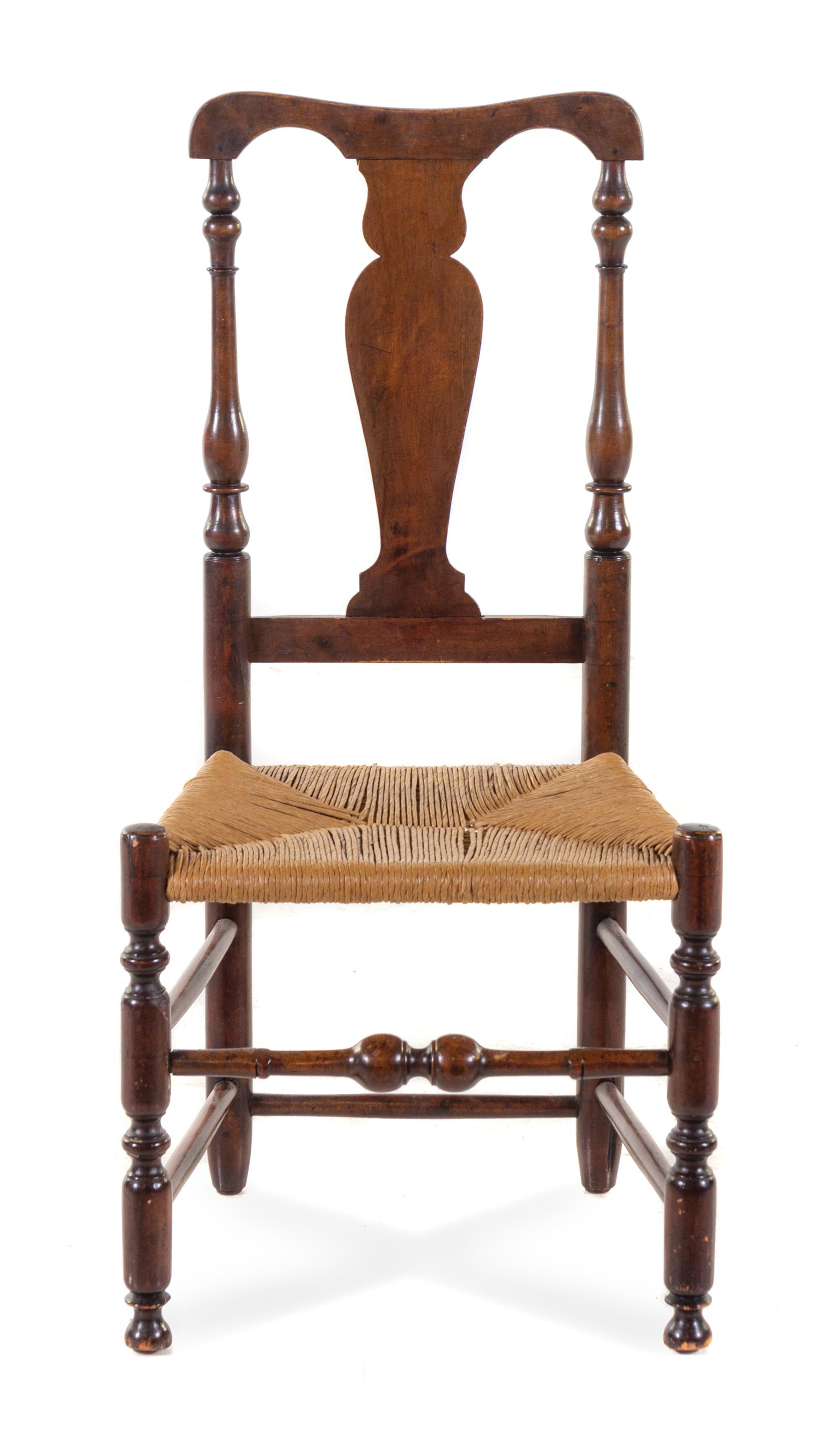 A Queen Anne Maple Side Chair