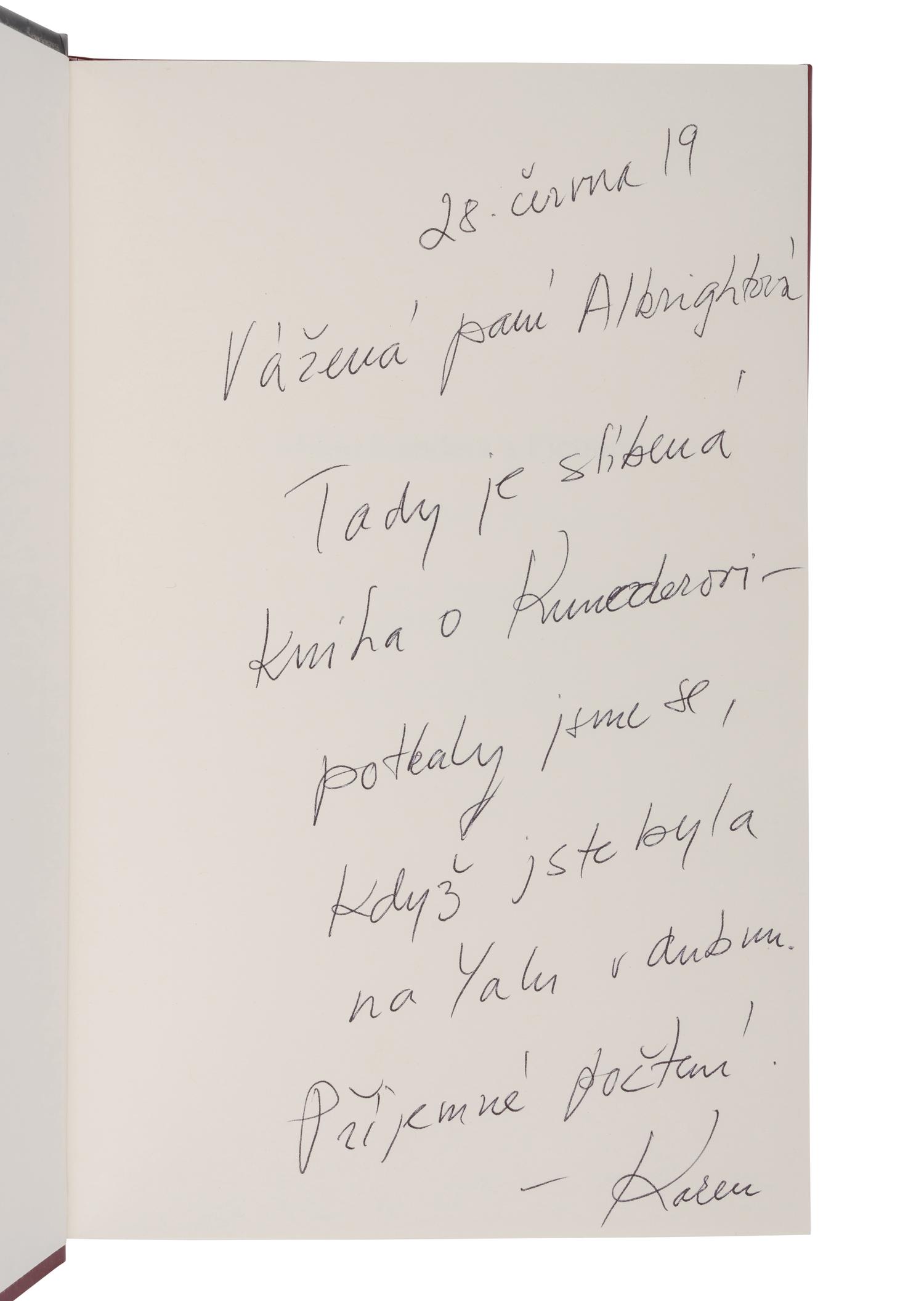 LITERATURE BY CZECH & EASTERN EUROPEAN WRITERS A group of 10 works, ONE INSCRIBED TO SECRETARY ALBRIGHT:
