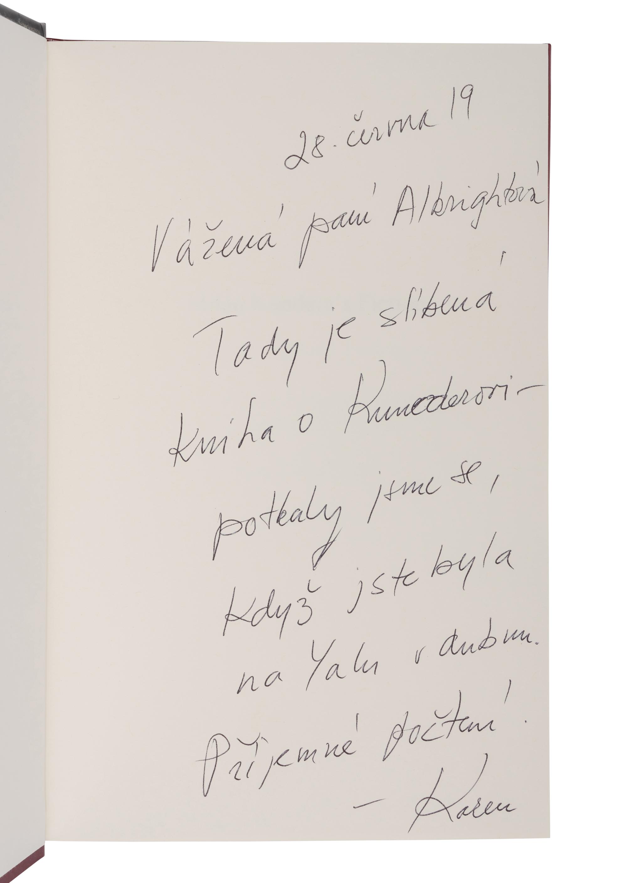 LITERATURE BY CZECH & EASTERN EUROPEAN WRITERS A group of 10 works, ONE INSCRIBED TO SECRETARY ALBRIGHT: