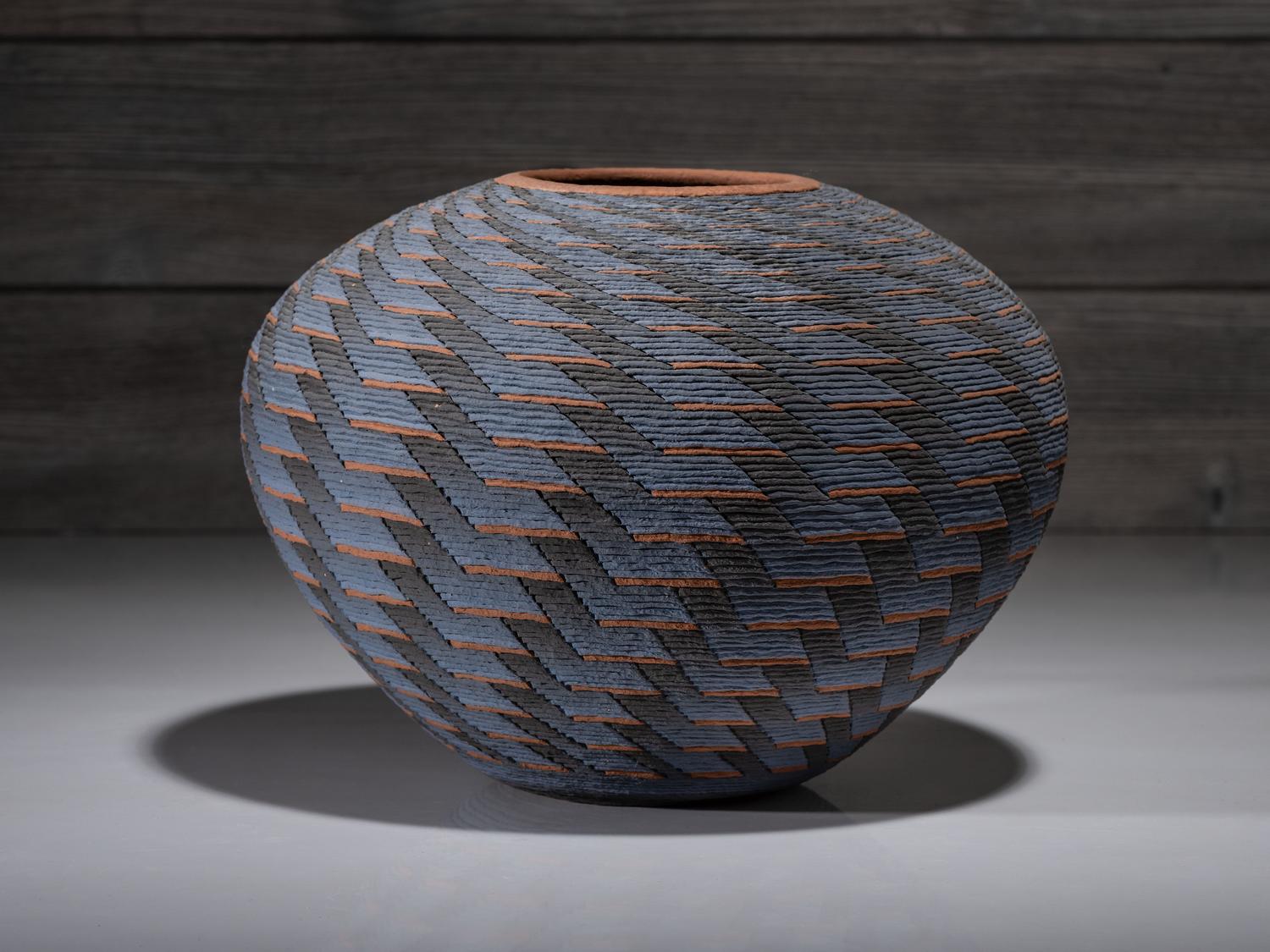 Corrugated Pottery Jar