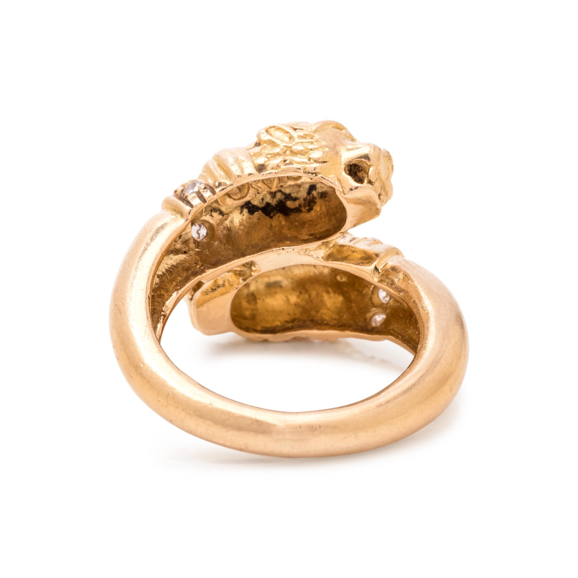 ZOLOTAS, YELLOW GOLD AND DIAMOND CHIMERA RING