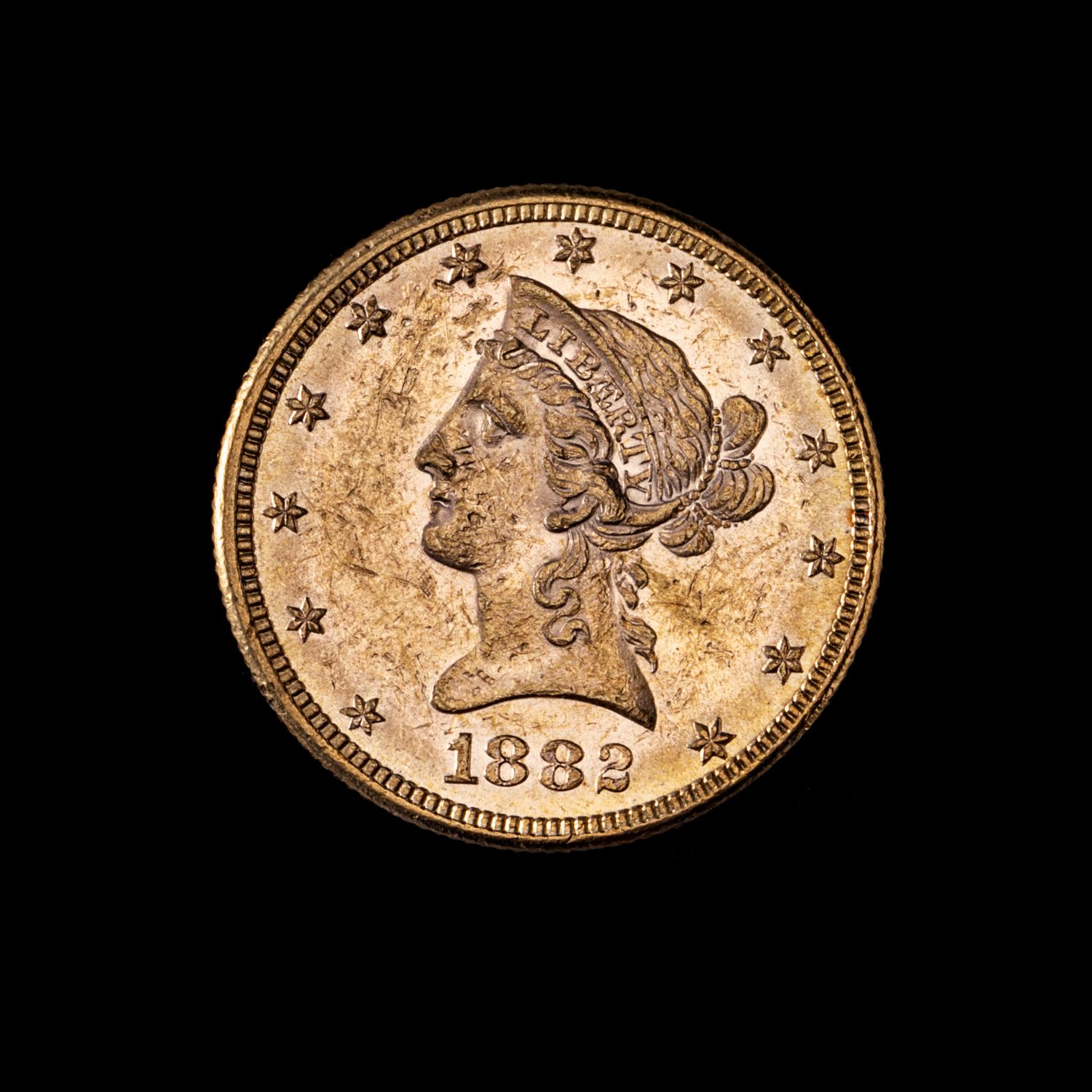 A United States 1882 Liberty Head $10 Gold Coin