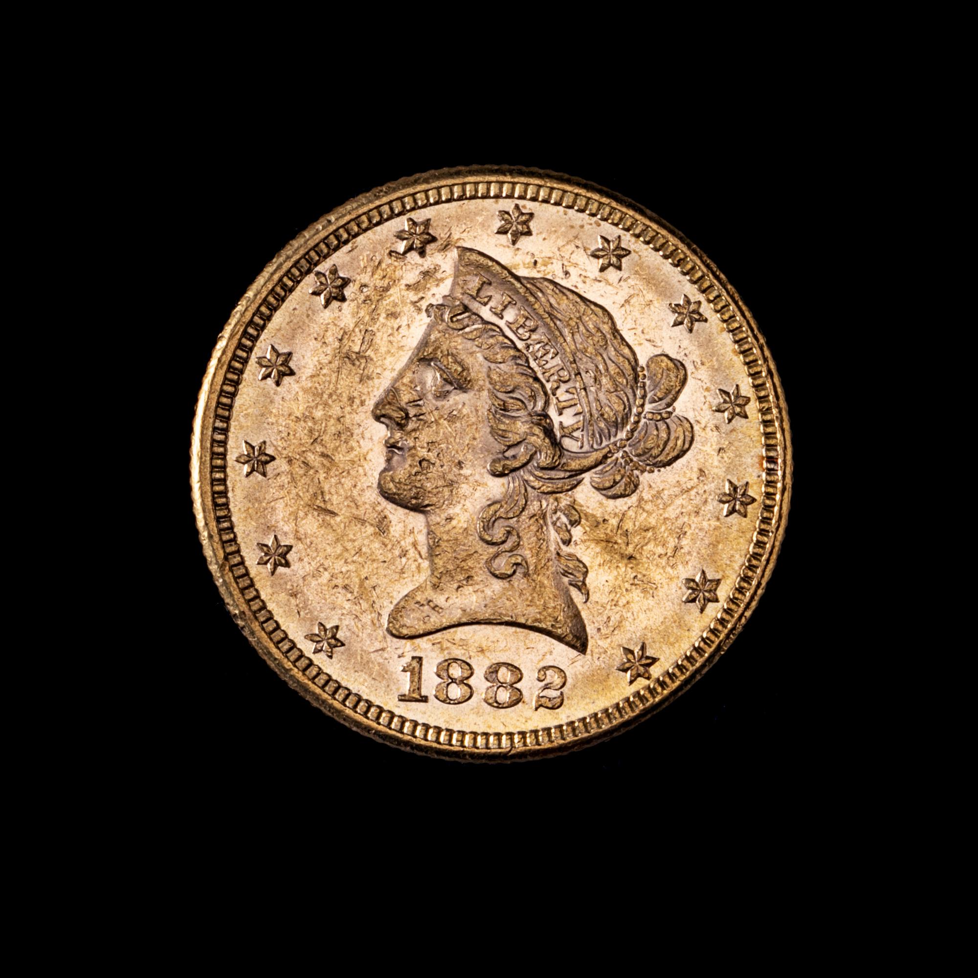 A United States 1882 Liberty Head $10 Gold Coin