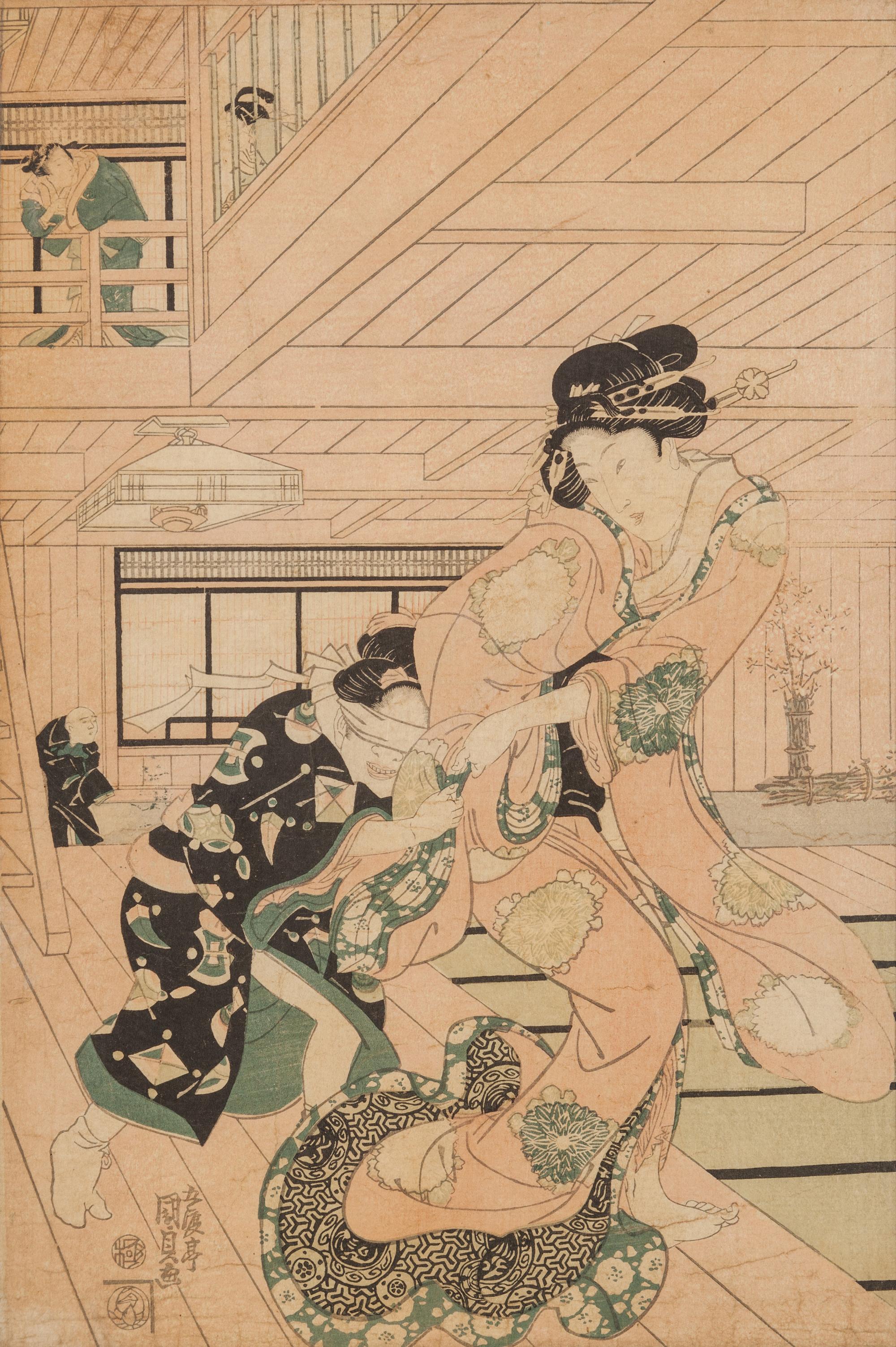 Eight Japanese Woodblock Prints