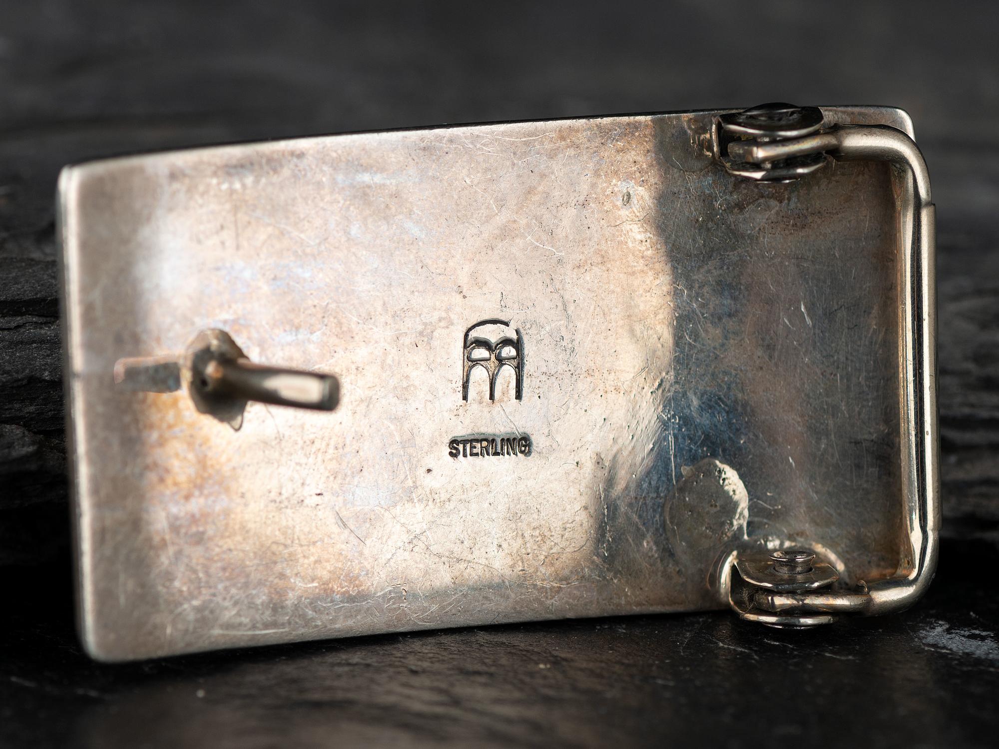 Silver Overlay Cuff Bracelet and Belt Buckle