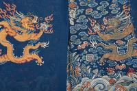 A Blue Ground Embroidered Silk Gauze Summer 'Dragon' Robe, Jifu
