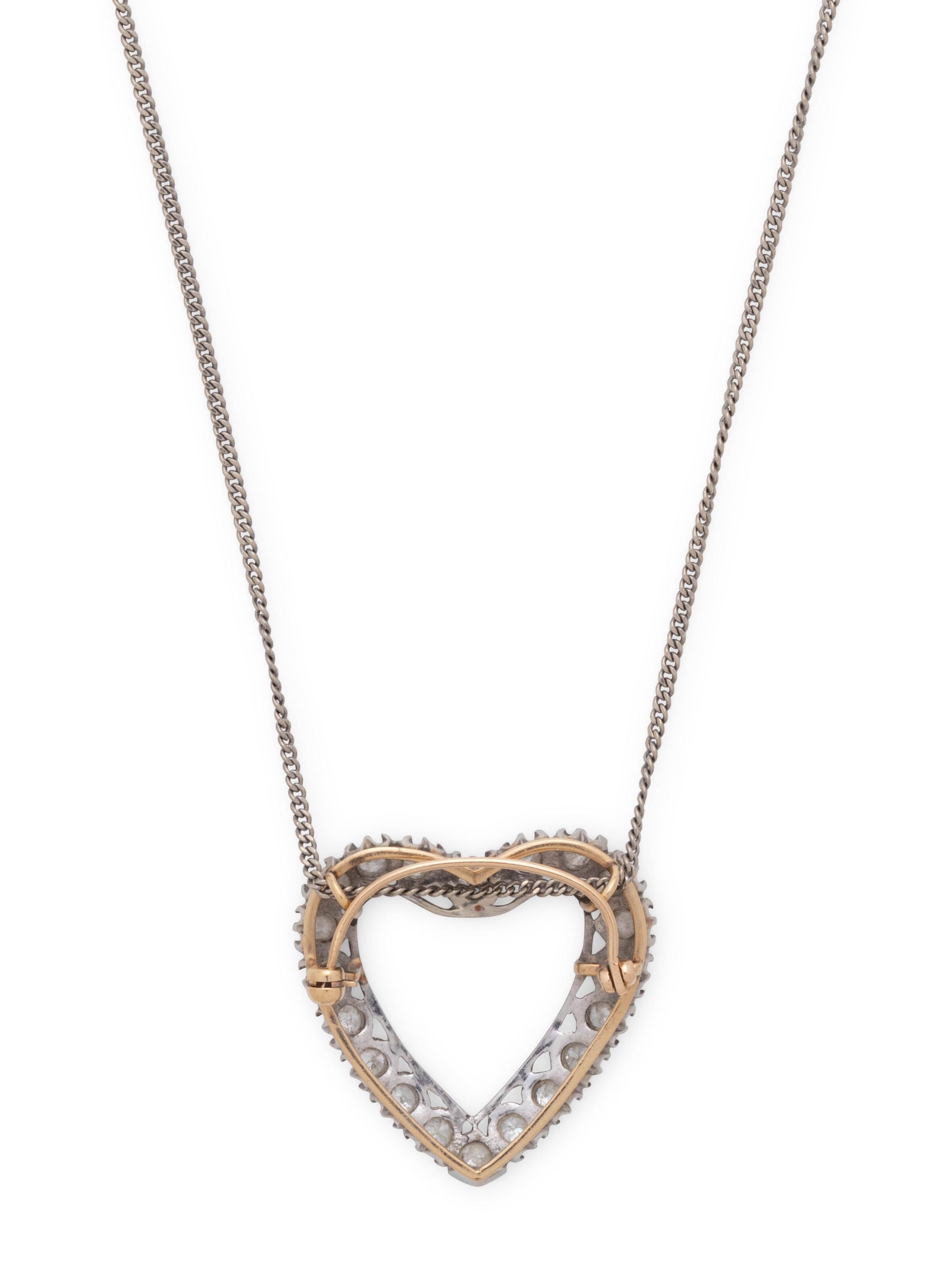 DIAMOND HEART PENDANT/BROOCH