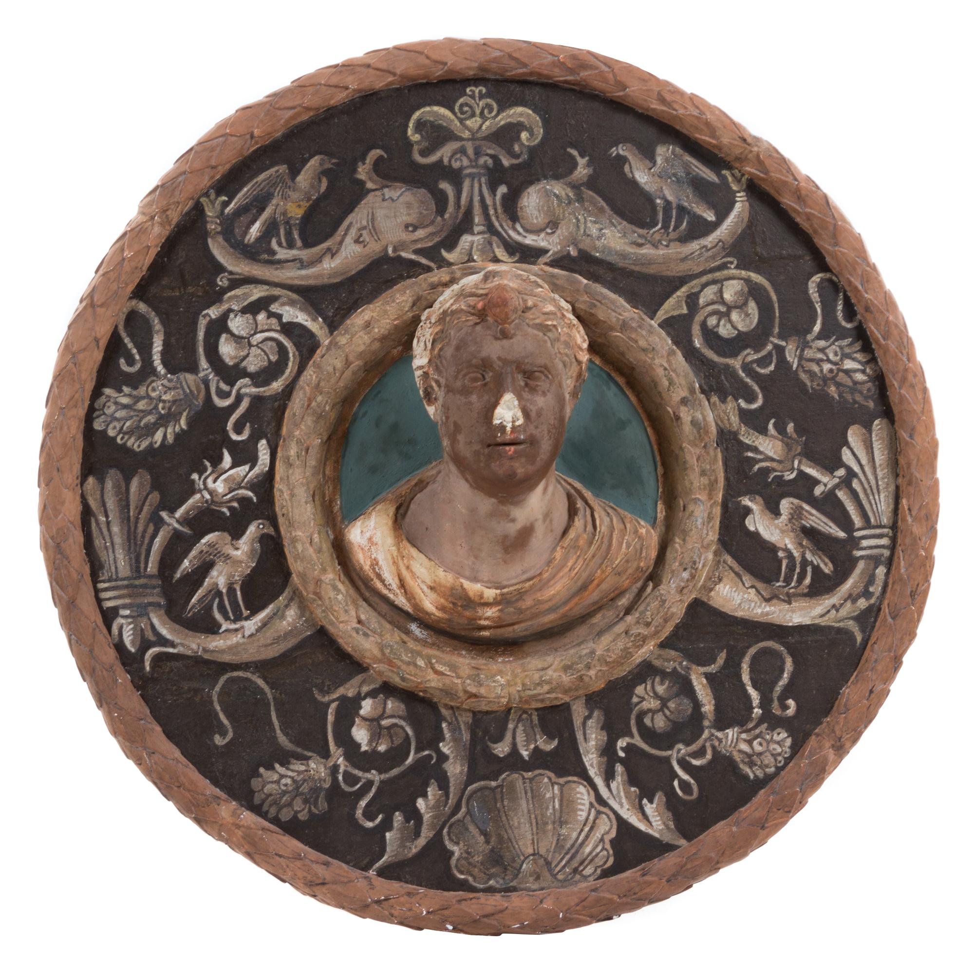 A Set of Four Italian Renaissance Style Plaster Roundels Diameter 27 inches. — 20TH CENTURY