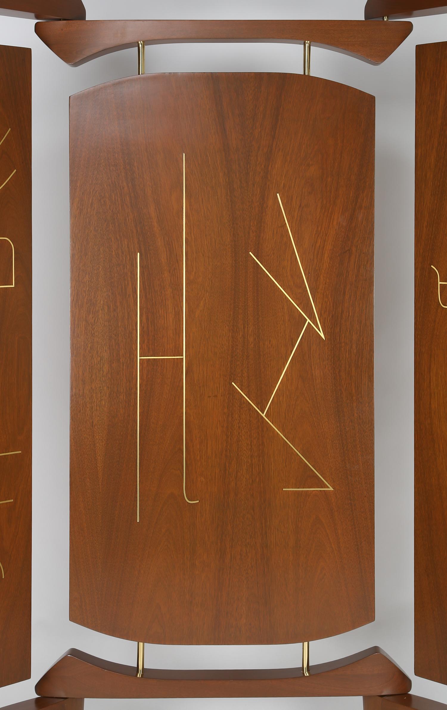 Three-panel screen