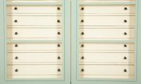 A Contemporary Blue Painted Display Cabinet