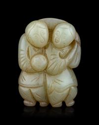 Three Chinese Jade Figural-Form Carvings