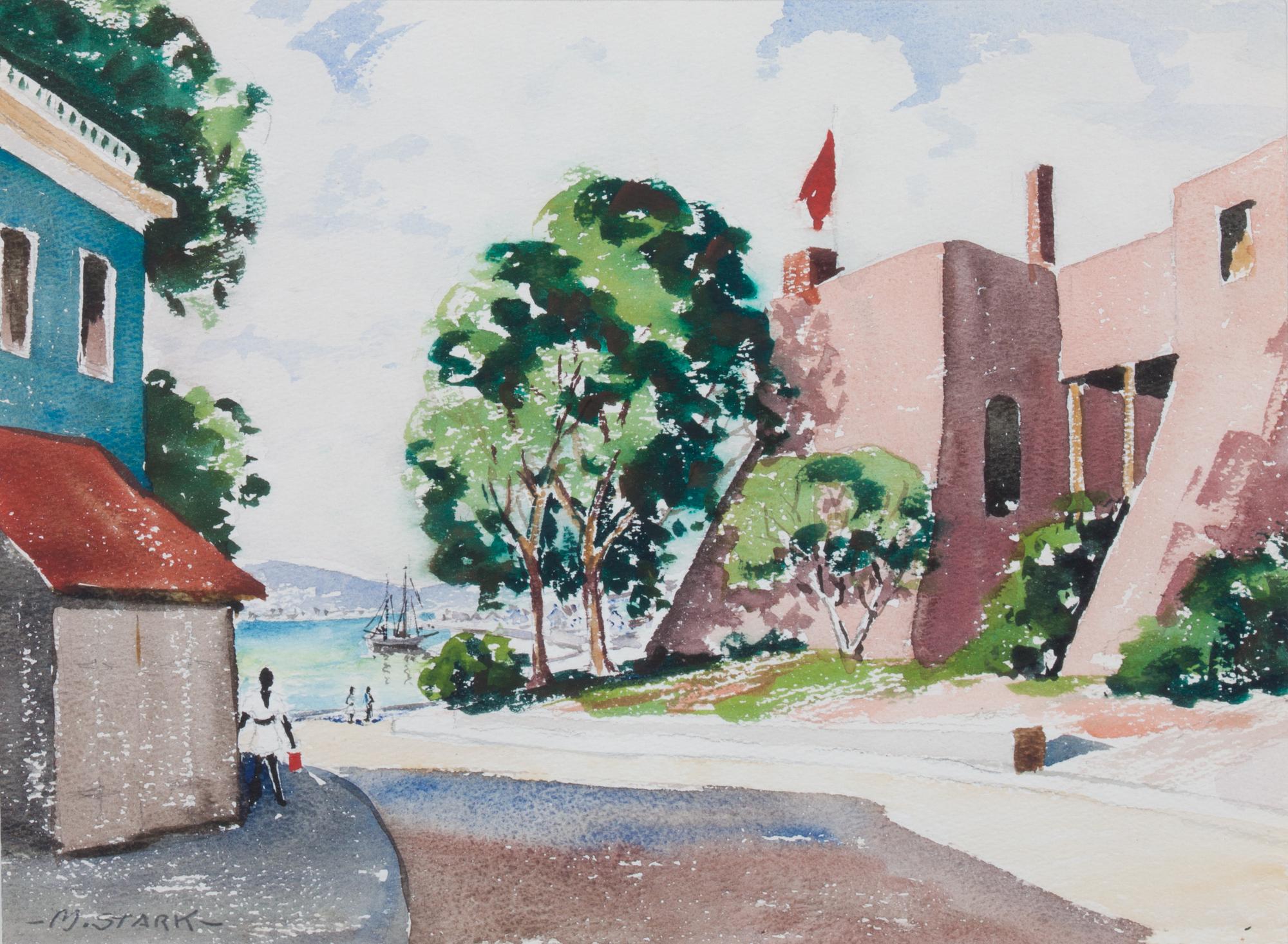 Melville Stark, (American, 1903-1987), Cityscape