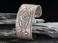 Navajo Heavily Stamped Ingot Cuff Bracelet