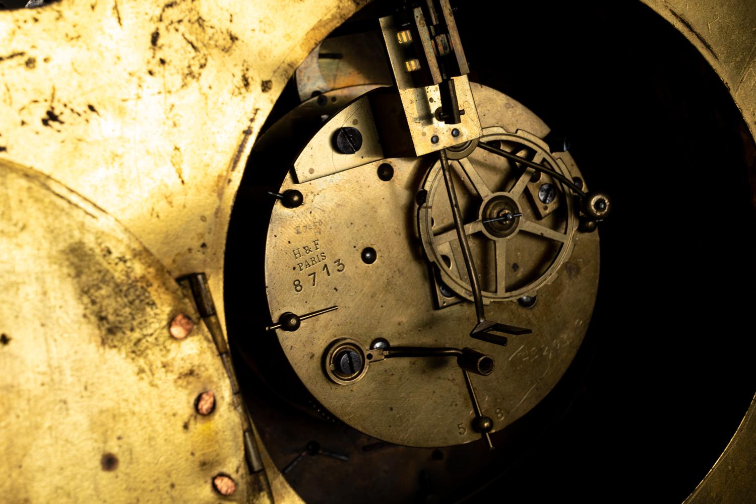 A French Gilt Bronze Cartel Clock